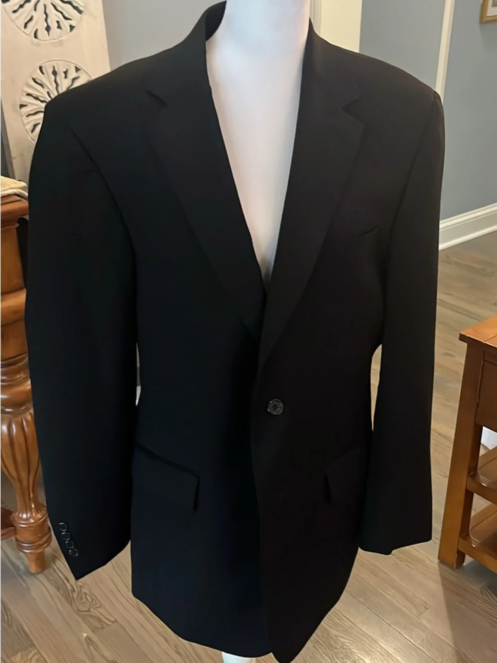 Jos. A. Bank Black Men's Two-Button Suit Jacket Blazer